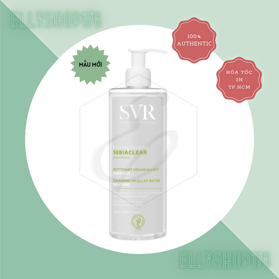 Nước tẩy trang giảm dầu SVR Sebiaclear Eau Micellaire Puriflying Cleansing Water Face And Eye
